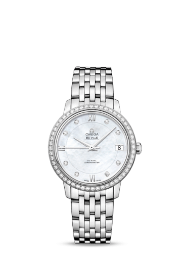 Omega De Ville Prestige Co-Axial 32.7 Stainless Steel / Diamond / MOP / Bracelet